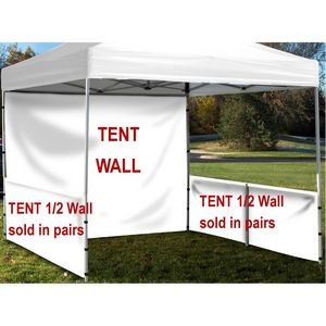 Event Tent Half Wall Pair (FULL Color) with Railing Hardware