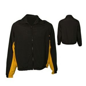 Youth Taslan Unlined Zippered Warm Up Jacket w/ Contrast Side Panel