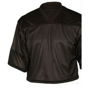 Adult Cooling Interlock Waist Length Football Jersey Shirt w/Self Neck Trim