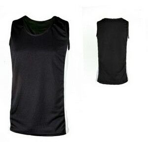 Adult Cool Mesh Track Jersey Shirt w/ Contrasting Side Panel & Trim