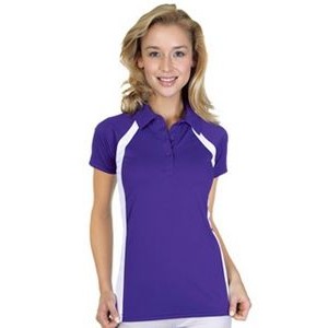 Ladies Performance Interlock Color Block Polo Shirt (Union Made)