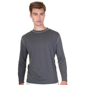 Men's Performance Contrast Stitch Long Sleeve T-Shirt (Union Made)