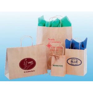 Textured Natural Kraft Shopper Bag (5 1/4
