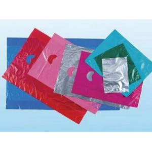 Hi Density Stock Plain Plastic Bag w/ Die Cut Handle (12