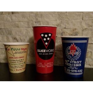 Cold Cups: White Paper Cups 22 Ounce