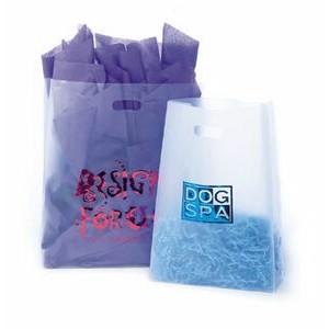 Frosted Clear Plastic Bags with Die Cut Handles