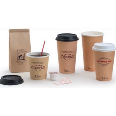 20 Oz. Tan Insulated Hot Paper Cup