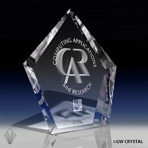 Arrow Series Crystal Award (11" x 12" x 2")