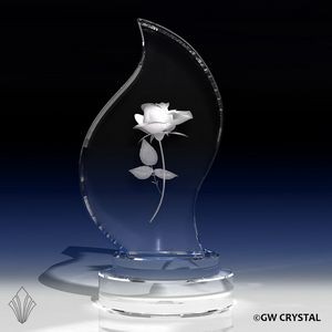 Flame Series Crystal Award (12" x 5 ½" x 5")