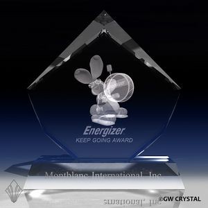 Elegant Series Crystal Award (9" x 8 ¼" x 4 3/8")