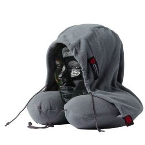 Hooded Neck Travel Pillow - Slate Gray
