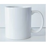 11 Oz. White C-Handle Ceramic Mug