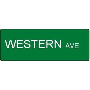High Intensity Reflective Custom Street Sign w/non-reflective lettering - Green - 9" x 24"