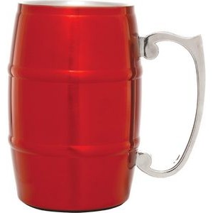 Barrel Mug - Stainless Steel (Red) - 17 oz.