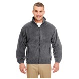 UltraClub Embroidered Men's Full-Zip Jacket