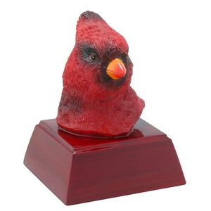 Cardinal, Full Color Resin Sculpture - 4"