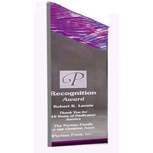 Glacier Tower Acrylic - Purple Reflective Award - 10"