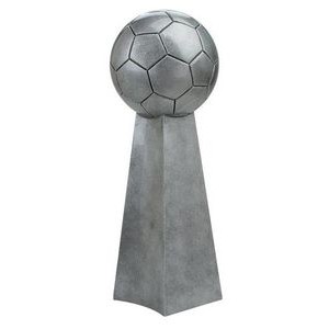 Soccer/Championship Silver Tower Resin - 14