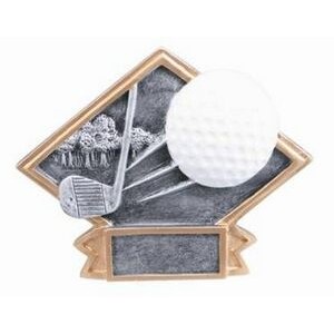 Small Diamond Plate Golf Award - 4 1/2