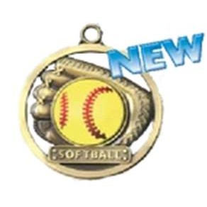 Medals, "Softball" - 2" - Rubber Game Ball Insert