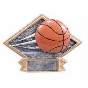 Small Diamond Plate Basketball Award - 4 1/2"x6"
