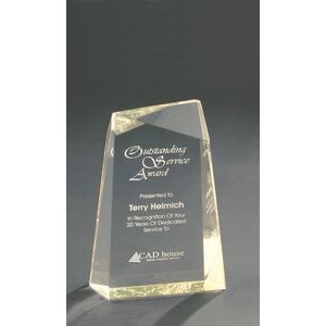 Facet Acrylic Wedge Gold Reflective Award - 5