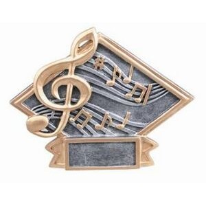 Small Diamond Plate Music Award - 4 1/2"x6"