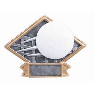 Small Diamond Plate Volleyball Award - 4 1/2"x6"