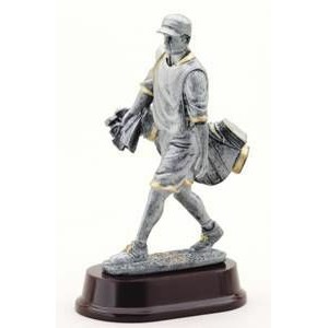 Golfing Caddie Resin Figure Award - 9 1/2