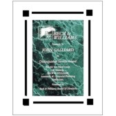 Clear Acrylic Frame Plaque w/ Green Marble Center - 7