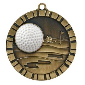 3-D Medal, "Golf" - 2"