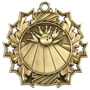 Ten Star Bowling Medal - 2-1/4"