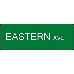 Engineer Grade Reflective Custom Street Sign w/reflective lettering - Green - 6" x 30"