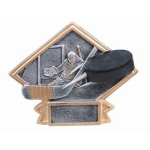 Small Diamond Plate Hockey Award - 4 1/2"x6"