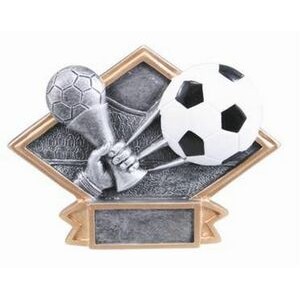Small Diamond Plate Soccer Award - 4 1/2"x6"