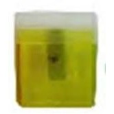 Pencil Sharpener-Translucent Yellow w/Clear Top.