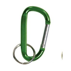 Carabiner - W/1" Split Ring 3-1/8" Green