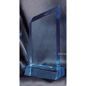 Sapphire Medium Wedge Blue Acrylic Award w/ Base - 3