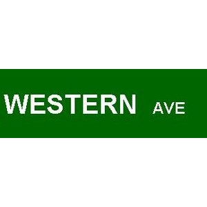 High Intensity Reflective Custom Street Sign w/non-reflective lettering - Green - 9" x 42"