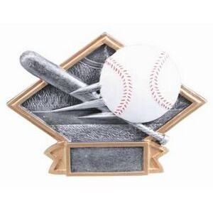 Small Diamond Plate Baseball Award - 4 1/2"x6"