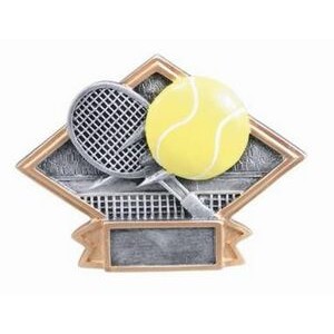 Small Diamond Plate Tennis Award - 4 1/2"x6"