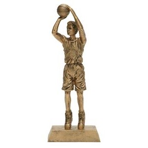Signature Gold Male Basketball Figurine - 10 3/4"