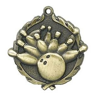 Medal, "Bowling" - 1-3/4" Wreath Edge