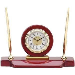 Desk Clock with Two Pens