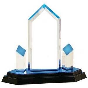 Blue Impress Jewel Tower Acrylic Award - 10"