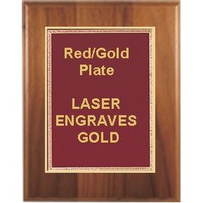 Cherry Plaque 5" x 7" - Red/Gold 4" x 6" Florentine Plate