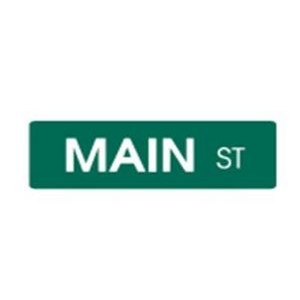 Baked Enamel Paint Custom Street Sign w/reflective lettering - Green - 6" x 30"