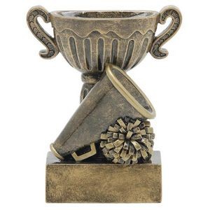 Signature Series Cheerleading Sport Cup Resin Trophy - 4 1/2" Tall