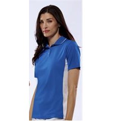 UltraClub Embroidered Ladies's Cool & Dry Two-Tone Polo