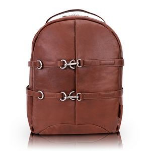 OAKLAND | 15" Brown Leather Business Casual Laptop & Tablet Backpack | McKleinUSA